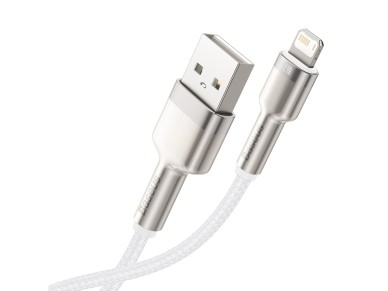 Cable Baseus Cafule Metal USB-Lightning 1,0 m 2,4A blanco