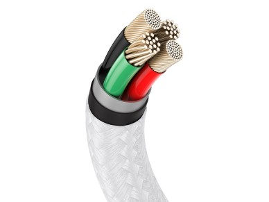 Cable Baseus Cafule Metal USB-Lightning 1,0 m 2,4A blanco