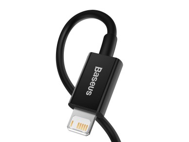 Cable Baseus Superior USB-Lightning 1,0 m 2,4 A negro