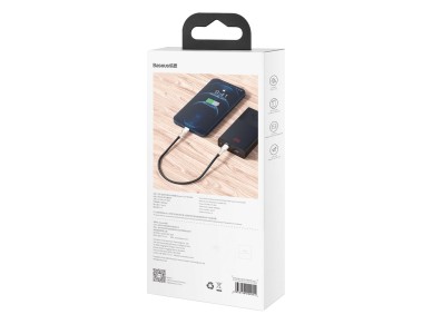 Cable Baseus Cafule Metal PD USB-C - Lightning 0,25 m negro 20 W