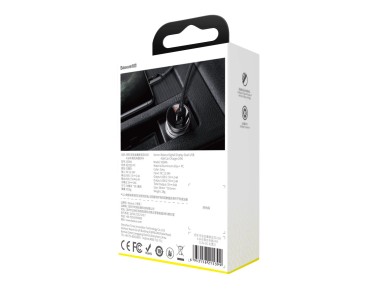Carregador de carro Baseus PD 2x portas USB 48W cinza