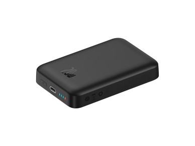 Banco de energía magnético Mini Baseus de 20 W y 10 000 mAh, color negro