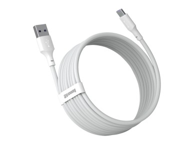 Baseus cable Simple Wisdom USB - USB-C 1,5 m 5A white 2 pcs Baseus cable Simple Wisdom USB - USB-C 1,5 m 5A white 2 pcs
