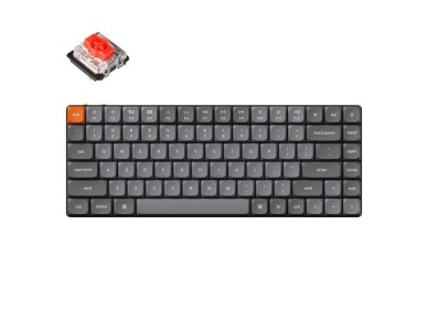 Keychron K3 Max RGB Wireless Mechanical Keyboard, Low Profile, Red Switch (Black) [K3M-H1].