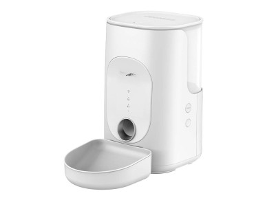 Distribuidor de alimentos inteligente Dogness F16 WiFi 5G 4L com tigela de plstico (branco)