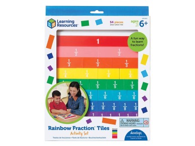 Rainbow Fraction Tiles With Tray Learning Resources LER 0615
