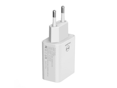 Cargador USB doble Mcdodo CH-6720 (UE) Lightning 1 m, set de viaje (blanco)