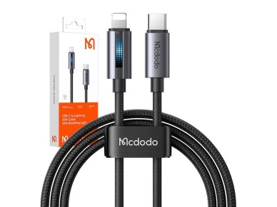 Mcdodo CA-5710 USB-C to Lightning cable with 36W flashing light 1.2m (black)