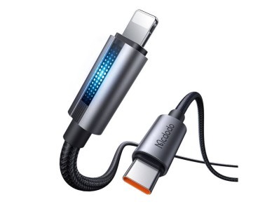 Mcdodo CA-5710 USB-C to Lightning cable with 36W flashing light 1.2m (black)