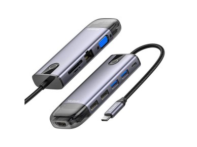 Mcdodo HU-7740 6w1 USB-C Hub (USB-C, HDMI, USB3.0*2, SD, TF) Mcdodo HU-7740 6w1 USB-C Hub (USB-C, HDMI, USB3.0*2, SD, TF)