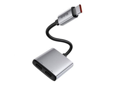 Adaptador de udio 2 em 1 Mcdodo CA-5570 2 em 1 USB-C para 2x USB-C