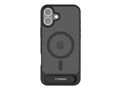 Funda Torras Pstand Series para iPhone 16 Plus (negra)