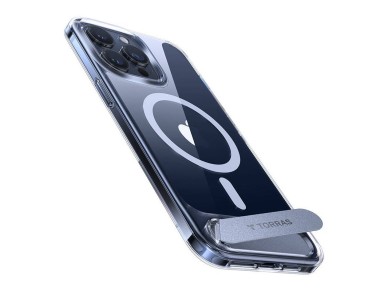 Funda para tel�fono Torras UPRO Pstand para iPhone 15 PRO (transparente)