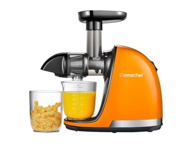 Espremedor lento AMZCHEF 1501-OG-SM (laranja).