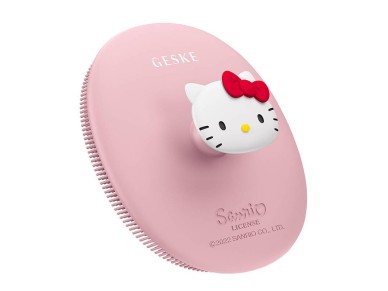 Facial Cleaning Brush 3in1 with handle Geske with APP (Hello Kitty pink)