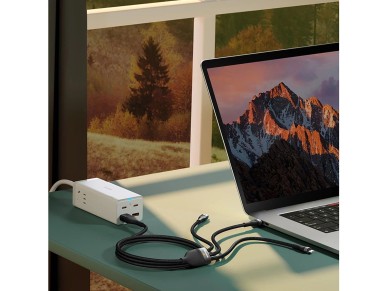 Baseus Flash Series II USB Type C / USB Type A cable - USB Type C / Lightning / micro USB 100 W 1.2 