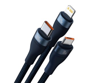Cable Baseus Flash Serie II USB Tipo C / USB Tipo A - USB Tipo C / Lightning / micro USB 100 W 1,2 m