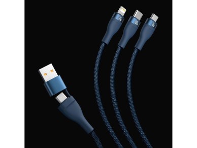 Cable Baseus Flash Serie II USB Tipo C / USB Tipo A - USB Tipo C / Lightning / micro USB 100 W 1,2 m