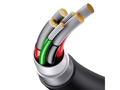 Cabo USB-A para USB-C SUPERVOOC da srie Superior da Baseus 65 W, 1 m, preto