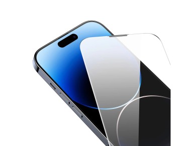 Baseus Full Screen Tempered Glass for iPhone 14 Pro Max with Speaker Cover 0.3mm + Mounting Frame