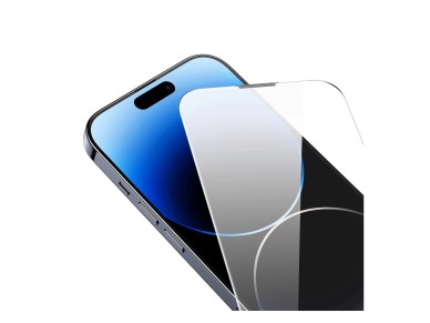 Baseus Full Screen Tempered Glass for iPhone 14 Pro Max with Speaker Cover 0.4mm + Mounting Kit