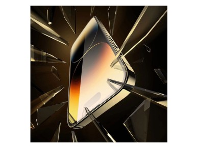 Baseus Full Screen Tempered Glass for iPhone 14 Pro Max with Speaker Cover 0.4mm + Mounting Kit
