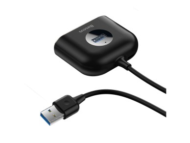 Adaptador Baseus HUB Square USB 3.0 a 4x USB negro