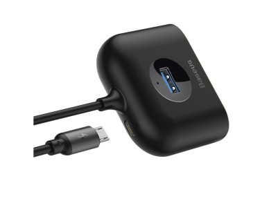 Adaptador Baseus HUB Square USB 3.0 a 4x USB negro