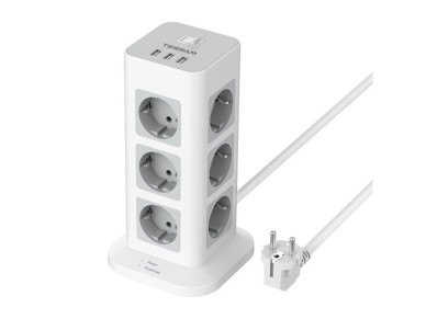 Regleta de enchufes Tessan TS-TPS04-DE (blanca)