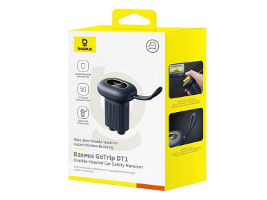 Martillo de seguridad Baseus GoTrip DT1 de doble cabeza con cortador de cinturn de seguridad, color
