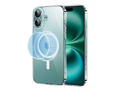 Funda magntica transparente Ugreen Classy con MagSafe para iPhone 16 Plus - Transparente