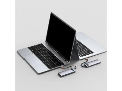Baseus Metal Gleam 8in1 USB-C - USB-C PD 100W HUB 1x HDMI 4K 30Hz 1x SD and microSD card reader 3x U Baseus Metal Gleam 8in1 USB-C - USB-C PD 100W HUB 1x HDMI 4K 30Hz 1x SD and microSD card reader 3x U