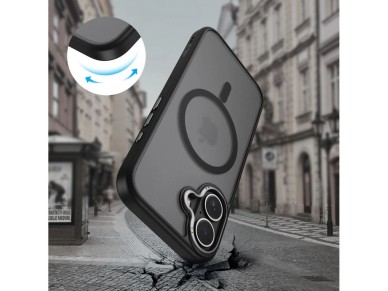 Funda MagSafe Tech-Protect MagEdge para iPhone 17 - Negro mate