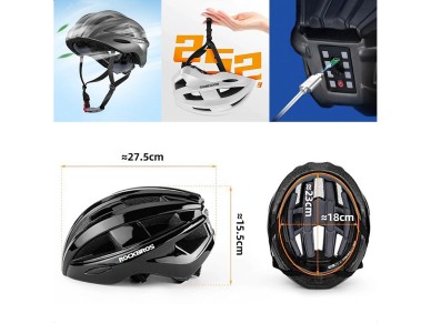 Capacete de bicicleta Rockbros ZK-013TI universal tamanho 55-60 cm - cinza