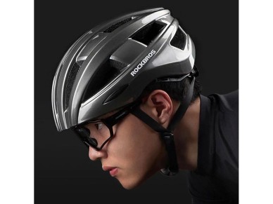 Capacete de bicicleta Rockbros ZK-013TI universal tamanho 55-60 cm - cinza