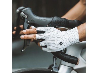 Luvas de Ciclismo de Estrada Rockbros Tamanho: P - Preto e Branco