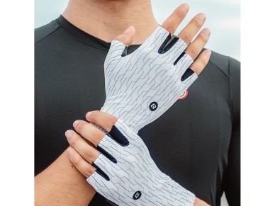 Luvas de Ciclismo de Estrada Rockbros Tamanho: P - Preto e Branco