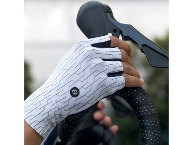 Luvas de Ciclismo de Estrada Rockbros Tamanho: P - Preto e Branco