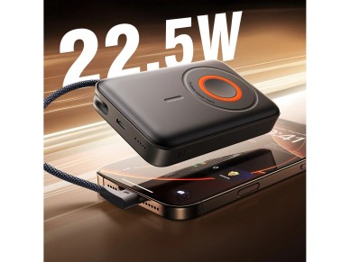 Joyroom JR-PBM02 Powerbank 22.5W 10000mAh 3in1 Magnetic Inductive Compatible with MagSafe with Built