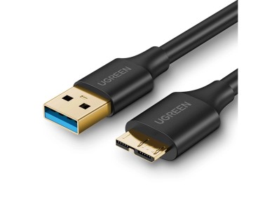 Cable Ugreen US130 10840 USB-A 3.0 - micro USB-B de 0,5 m - negro