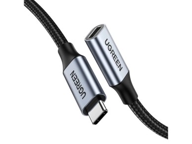 Cable Ugreen US372 80810 USB-C - USB-C PD QC 100 W 5 A 10 Gbps 0,5 m - gris