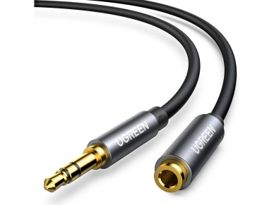 Ugreen AV118 10538 cable 3.5 mm mini jack (male) / 3.5 mm mini jack (female) 5m - silver