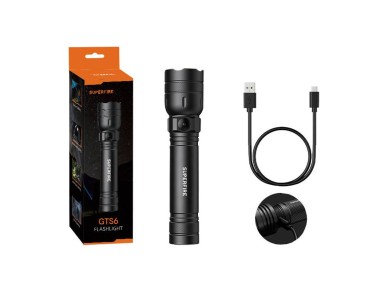 Flashlight Superfire GTS6 – 360lm, USB-C, 7W, 5 modes, 150m Flashlight Superfire GTS6 – 360lm, USB-C, 7W, 5 modes, 150m
