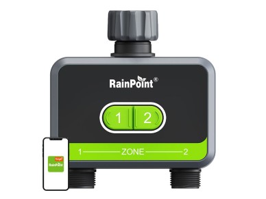 Controlador de riego RainPoint de 2 zonas con aplicacin