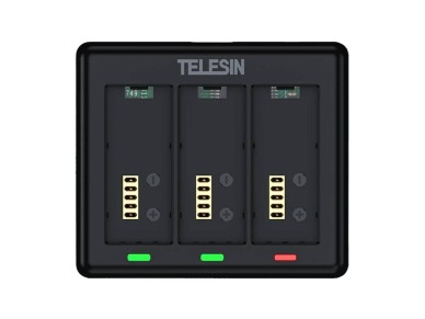 Carregador para 3 baterias para GoPro HERO 13 Telesin (S0-BCG-12-TGP)