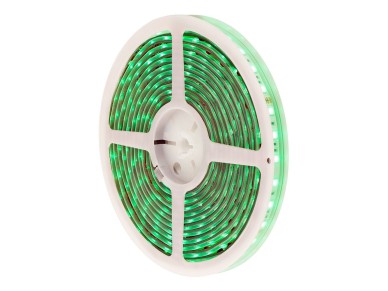 Tira de led rgb adesiva 5m x 12mm 4,5 w/m -20 lm/w 24v dc, wifi tuya app