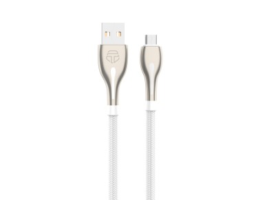 Metal Techancy USB-Micro data cable, TB1765, 1 m, 2.4 A, gray