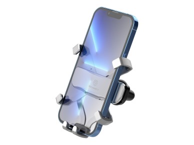 Techancy Universal Mobile Phone Holder, Gravity Lock, TI2250, Silver