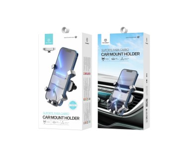 Techancy Universal Mobile Phone Holder, Gravity Lock, TI2250, Silver