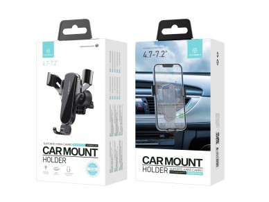 Techancy Car Phone Holder, Gravity Mount on Air Vent, TI2284, Black